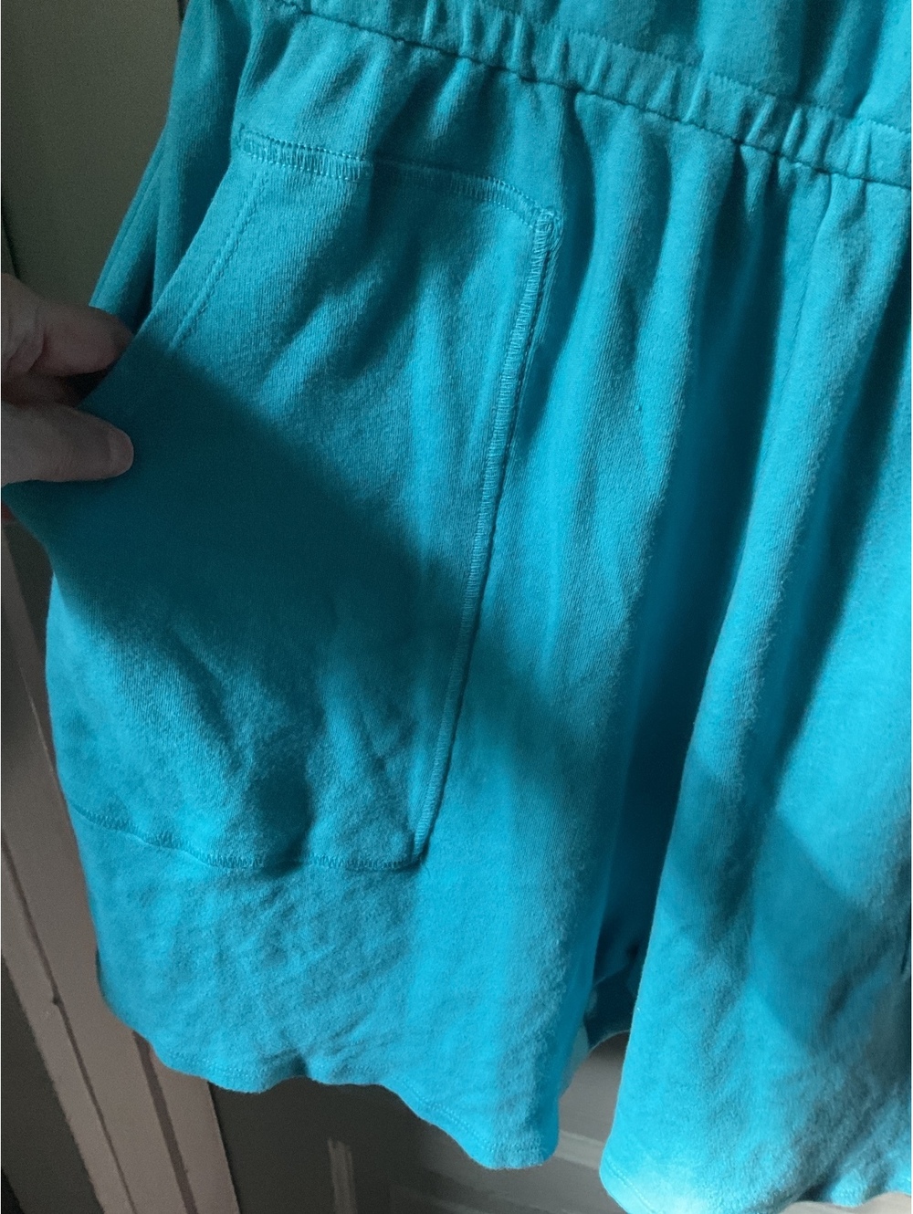 Zenana Women's Turquoise Short Sleeve Romper with Pockets Size 1X - Picture 7 of 10